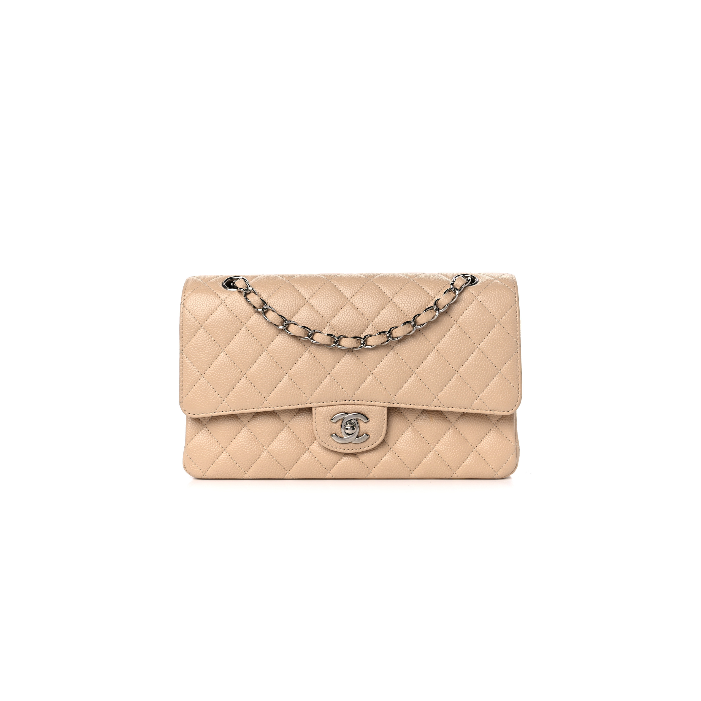 CHANEL MASTER MEDIUM CF SILVER BUCKLE (25.5*15.5*6.5cm)